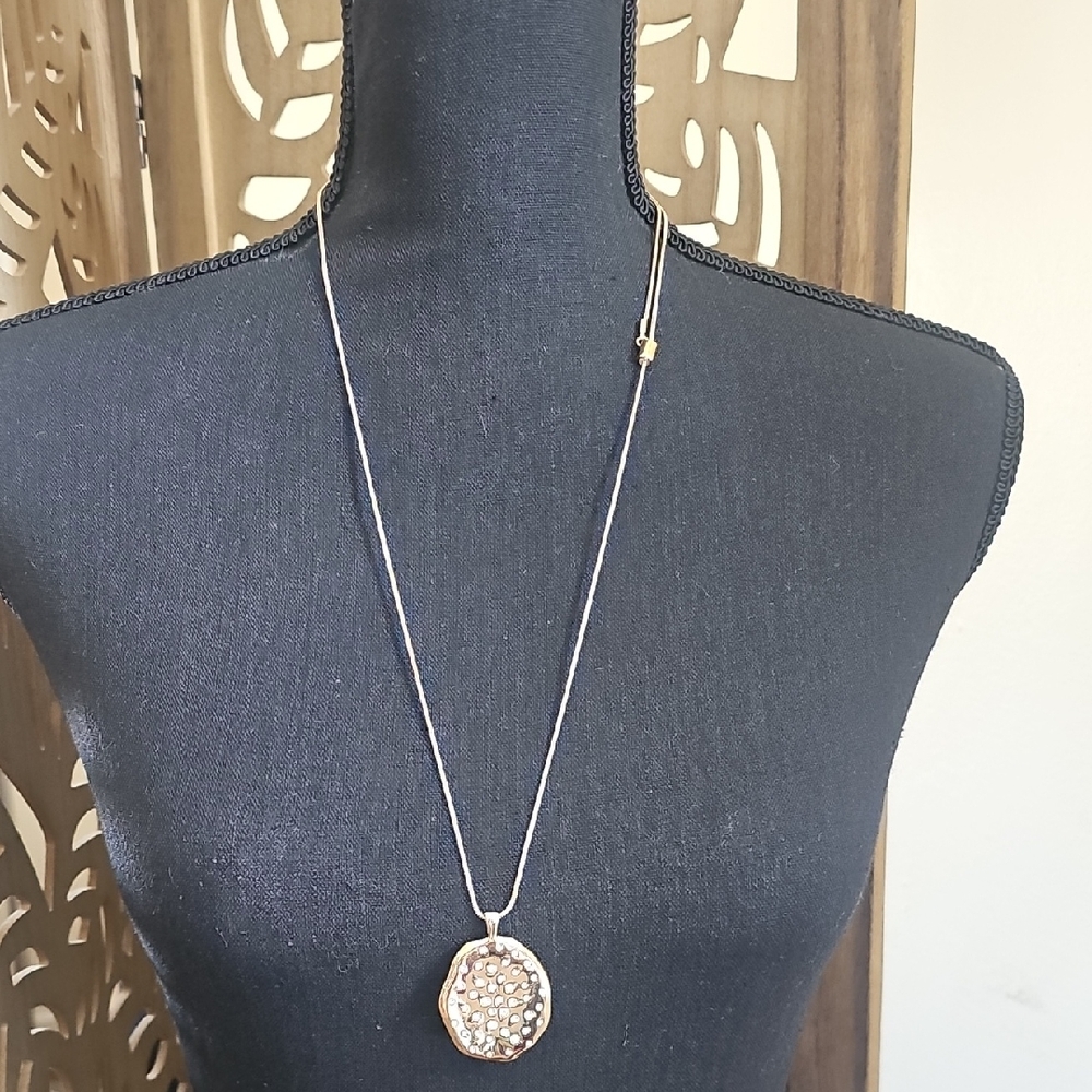 Gold-Tone Disc Pendant Necklace - Women Jewelry